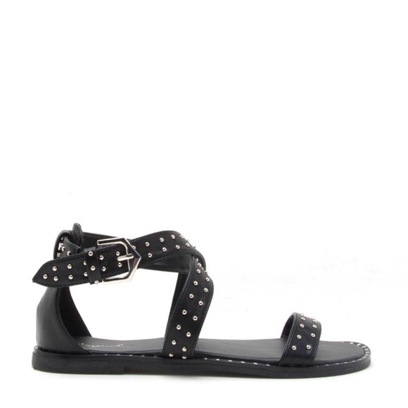 Qupid Shoes - 🎉 HP 🎉 Black Studded Gladiator Sandal by QUPID
